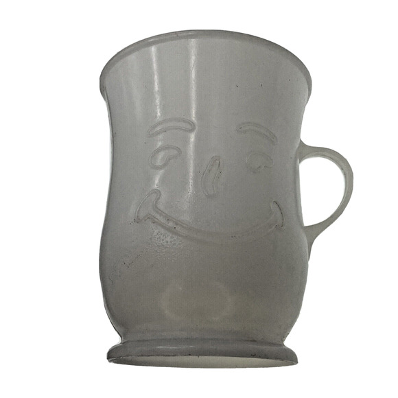 vintage Kool Aid Cup Kool Aid Man face plastic with handle white plastic 1970s - Picture 5 of 13